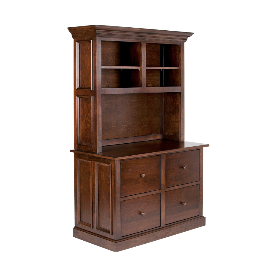 solid wood canadian made tuscany wide file cabinet with credenza hutch