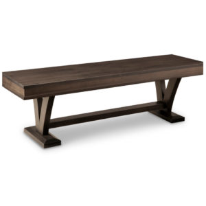 custom canadian made verona bench in dark wood finish