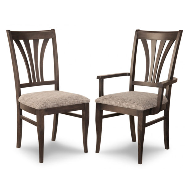 solid wood frame verona dining chairs with fabric seats