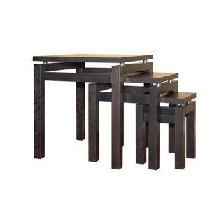 canadian made wood cubik nesting table set