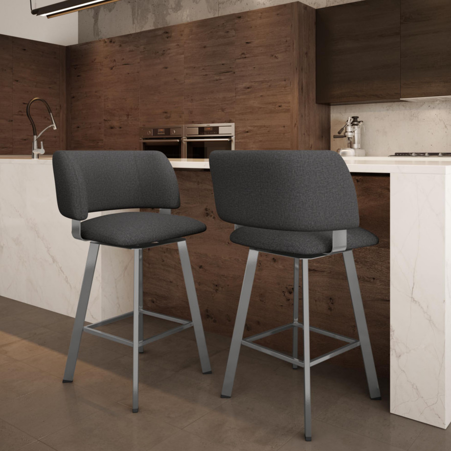 modern style easton swivel counter stool in kitchen island
