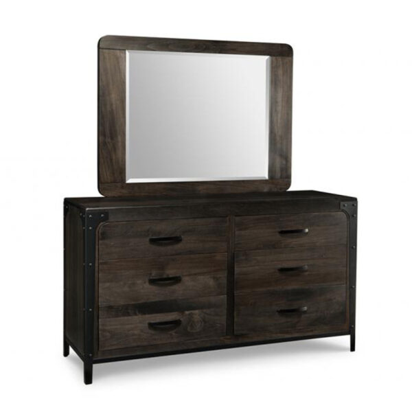 handcafted in canada portland dresser with 6 drawers and mirror