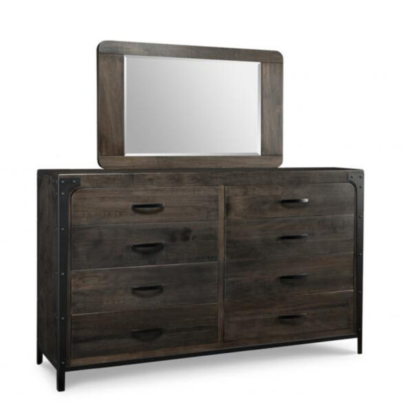 solid rustic maple portland dresser with mirror