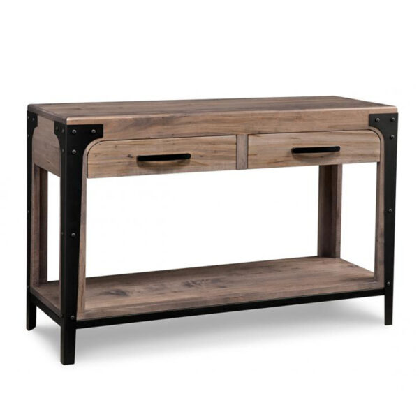 solid wood portland sofa table with 2 drawers