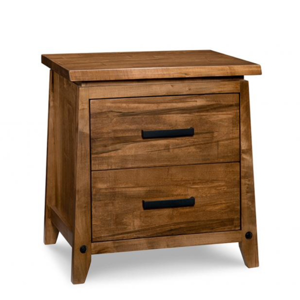 solid wood custom size pemberton night stand with 2 drawers