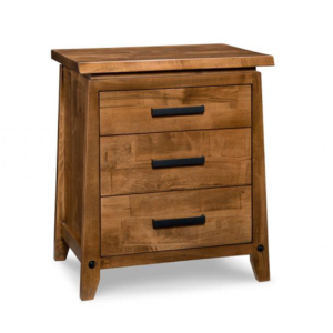hand crafted in canada pemberton night stand with 3 drawers