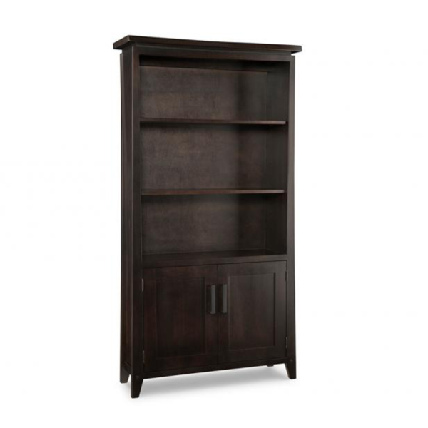 mennonite made in custom size options pemberton bookcase with wood doors