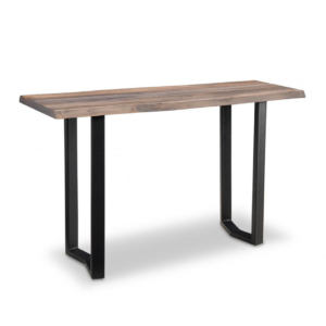 solid rustic maple wood pemberton live edge table with metal base