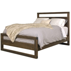 solid wood tempus bed in king size with rustic distressed finish
