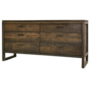 rustic modern tempus dresser with 6 drawers and contemporary look