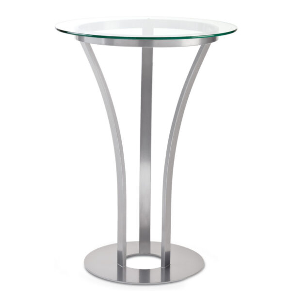 modern style dhalia pub table with glass top in custom counter height
