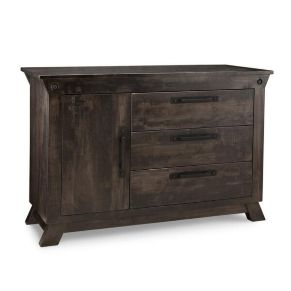 made in canada algoma small sideboard in rustic wood finish