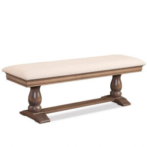 traditional monticello bench with upholstered seat for the dining table