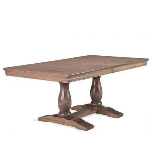 solid wood monticello trestle table with traditional base from handstone