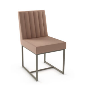 modern channel back darcy dining chair with custom fabric