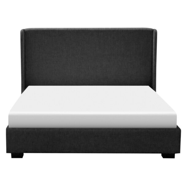 canadian made fabric abby upholstered bed with platform base