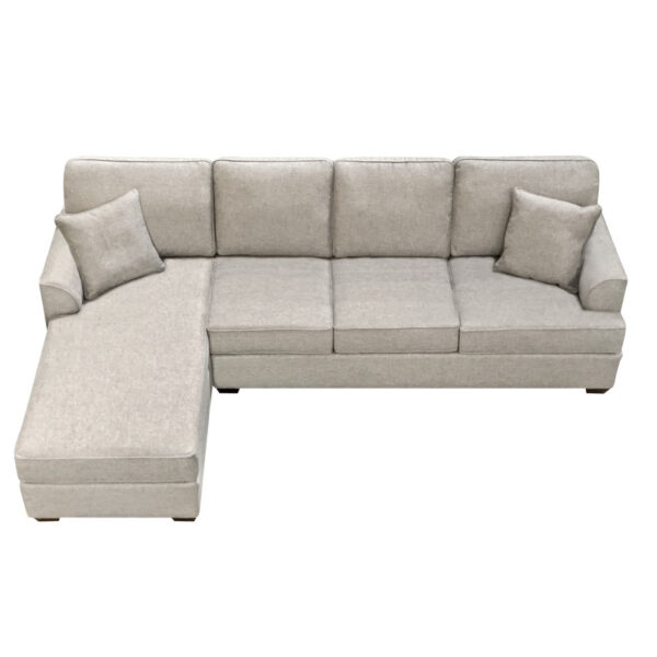 top view of denver sofa with long design and chaise seat