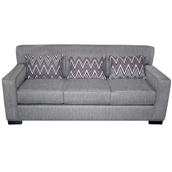 canadian made arsenio sofa with solid back and square arms