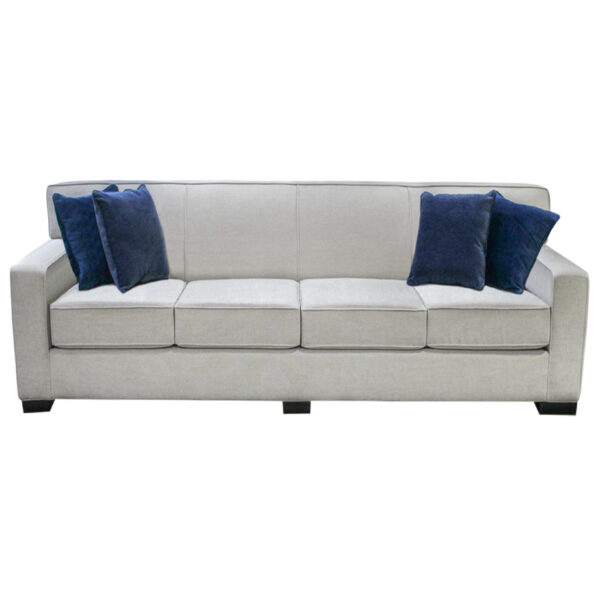 solid back arsenio sofa in custom 4 seat long length