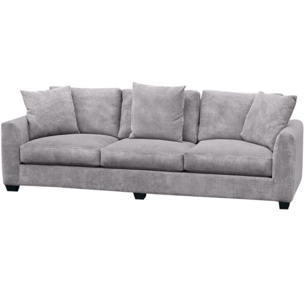 oniel sofa in custom built length with modern fabric