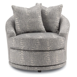 nest chair style allana swwivel chair in two tone custom grey fabric