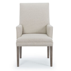 nonte parsons arm chair in custom fabric shown from front