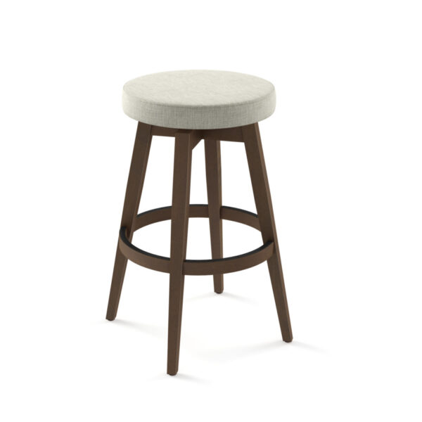 amisco anton swivel stool for bar or counter with solid wood base