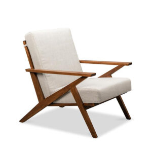 handstone modern tribeca chair with solid wood frame and fabric seat and back