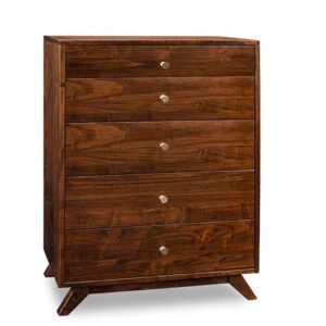 mid century tribeca chest of drawers in solid wood with custom size option