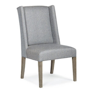 wing back design chrisney dining chair with wood legs