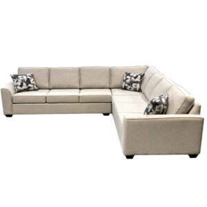 aspen sectional with sloped arms in custom size