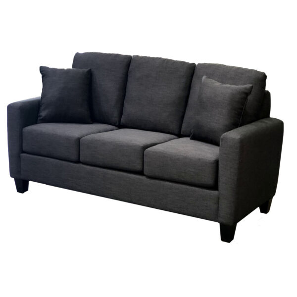 modern courtenay sofa with dark fabric