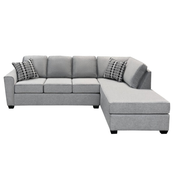 holyfield sectional with modern track arm in custom layout