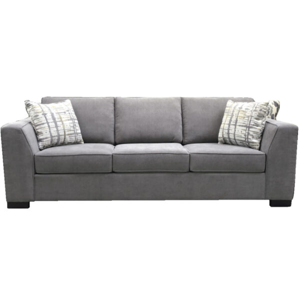 canadian made tommy sofa in long length with wide arms