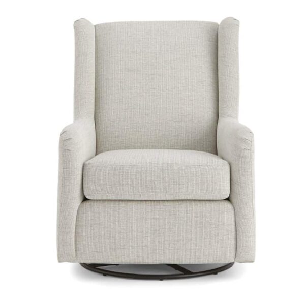brianna swivel glider with wing back deign shown from the front