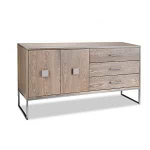 electra large sideboard with 2 wood doors in solid wood