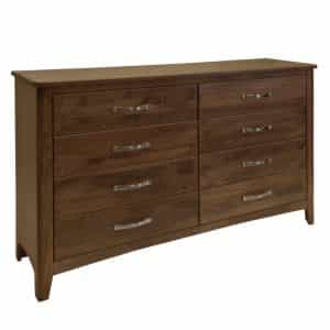 hazelton dresser in solid wood with 8 drawers