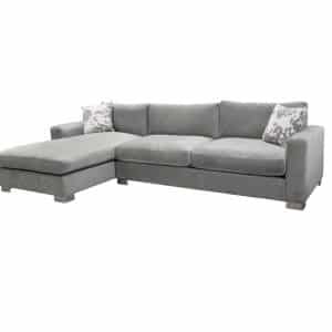 made in canada retreat custom sectional with chaise and feather