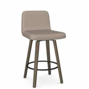 amsico custom made visconti swivel stools with wood base