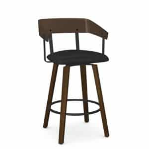 made in canada wood back and frame zao swivel stool