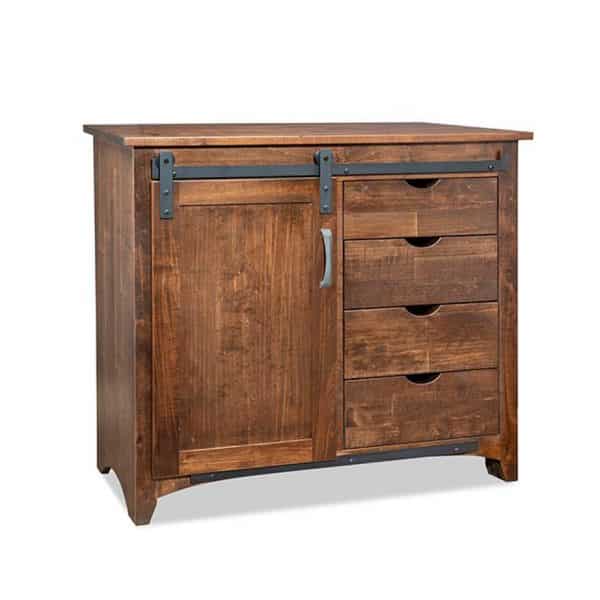 made in canada glen garry small barn door console cabinet in solid wood