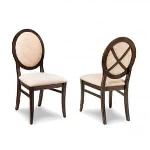 solid wood frame savona upholstered dining chair in traditional style