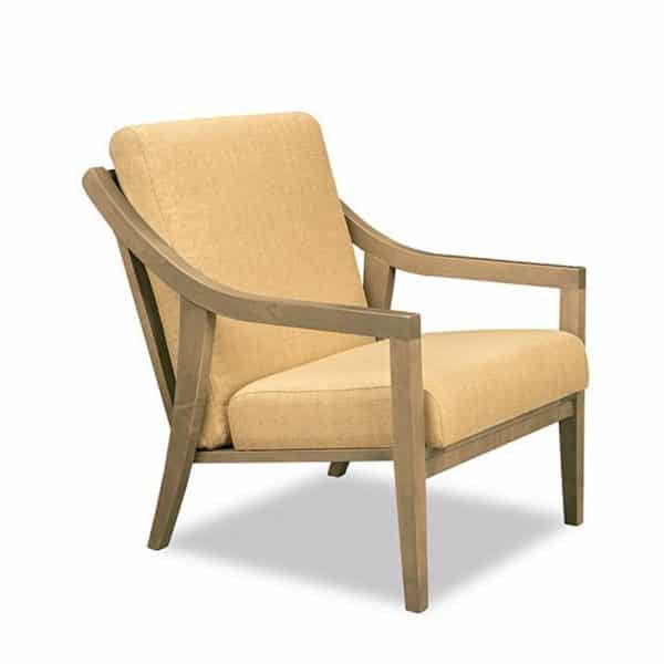 modern wood frame chair with custom fabric laguna accent chair