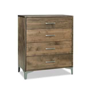 Laguna solid wood chest with 4 drawers in maple wood