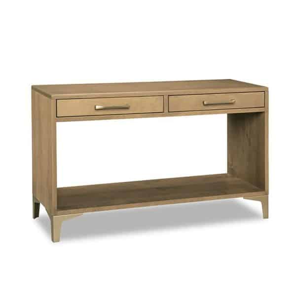 contemporary solid wood laguna sofa table with drawers