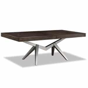 solid wood laguna metal trestle table with metal base