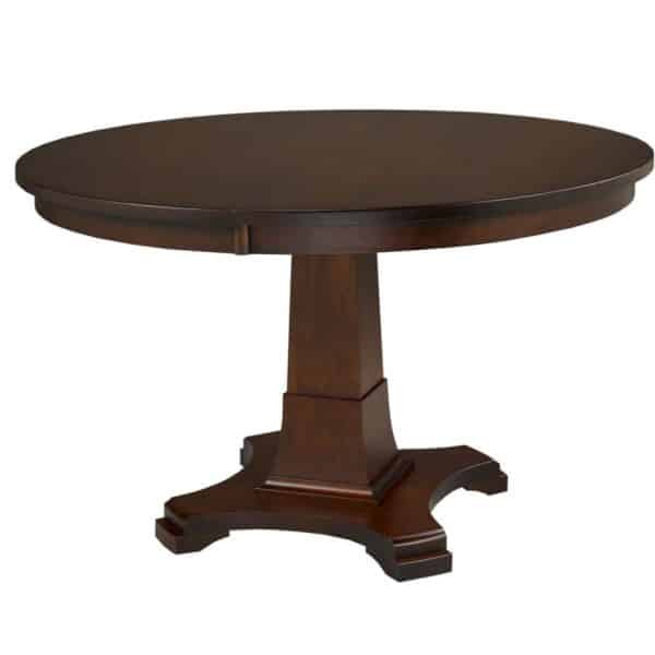 Abby Round Table in Solid wood with pedestal base