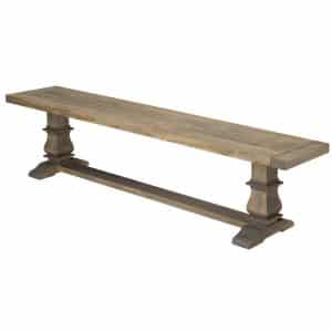 solid wood Black Sea Dining Bench with traditional base