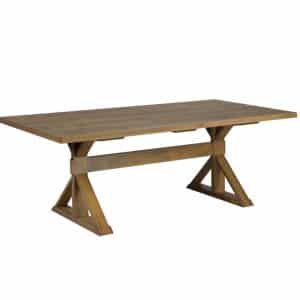 Dalvik Trestle Table solid wood trestle table in modern farmhouse design