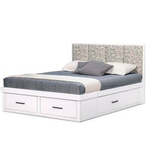 Electra Condo Bed with fabric insert headboard